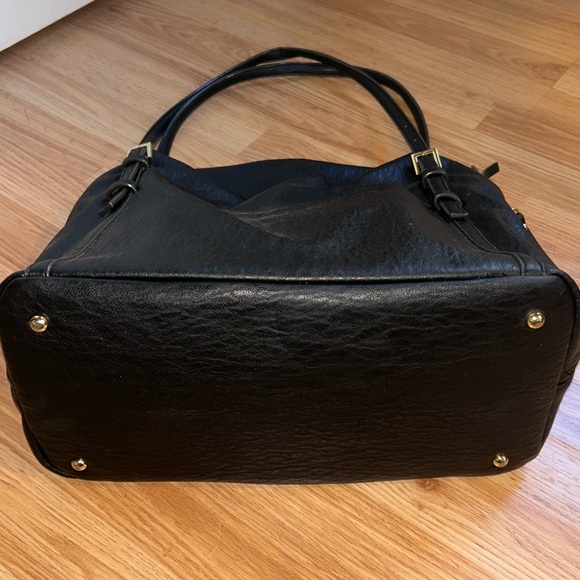 Tutilo Faux Leather Oversized Shoulder Laptop Bag Purse Black - Picture 4 of 9